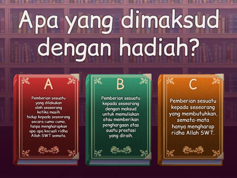 Pre-Test Fiqih Tema "Sedekah, Hibah Dan Hadiah" - Quiz