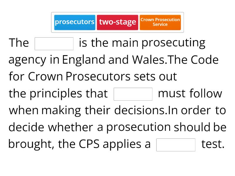 Cps complete the sentence