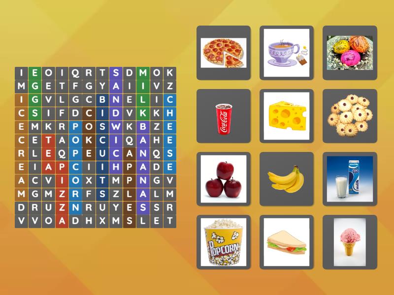 Starlight Starter. My Food - Wordsearch