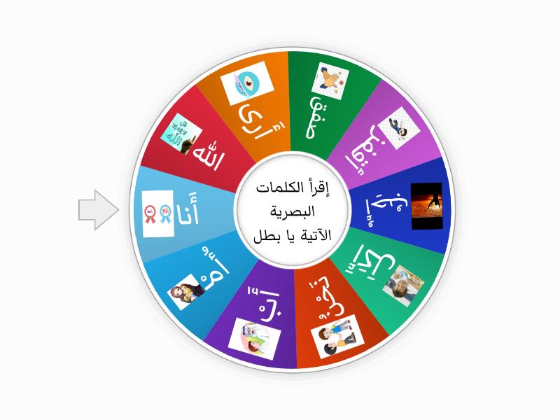 الكلمات البصرية أَبْ أُمـْ يوم الأربعاء العجلة العشوائية