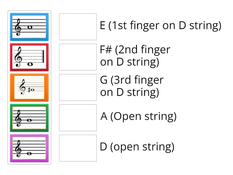 Violin Notes Level 1 - Match up