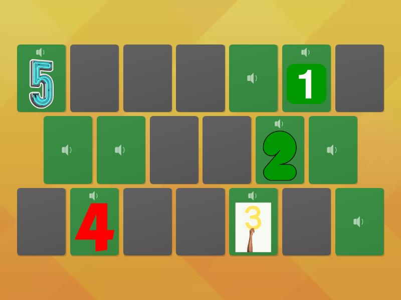 numbers 1-10 sound pairs - Matching pairs