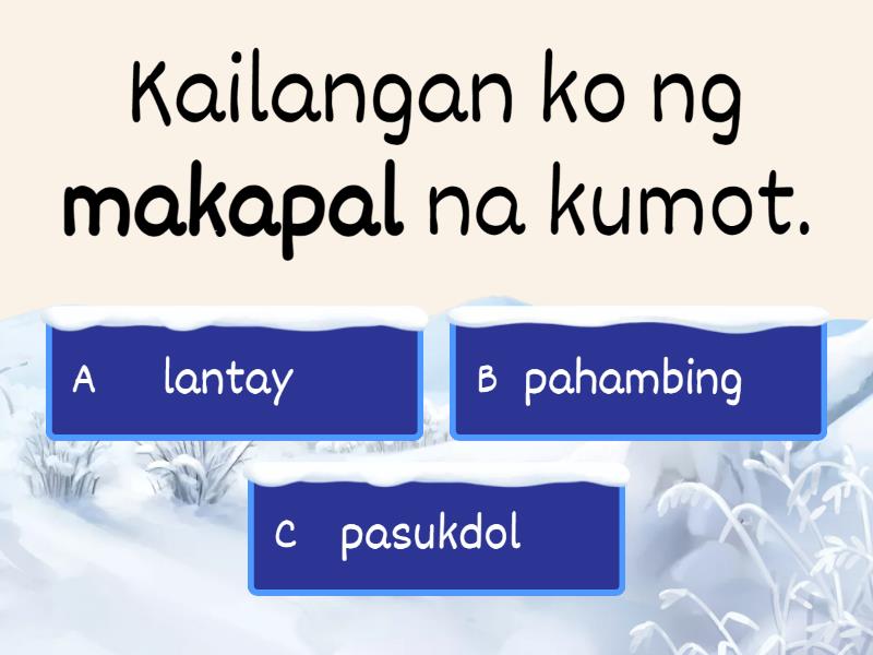 Kaantasan Ng Pang Uri Quiz