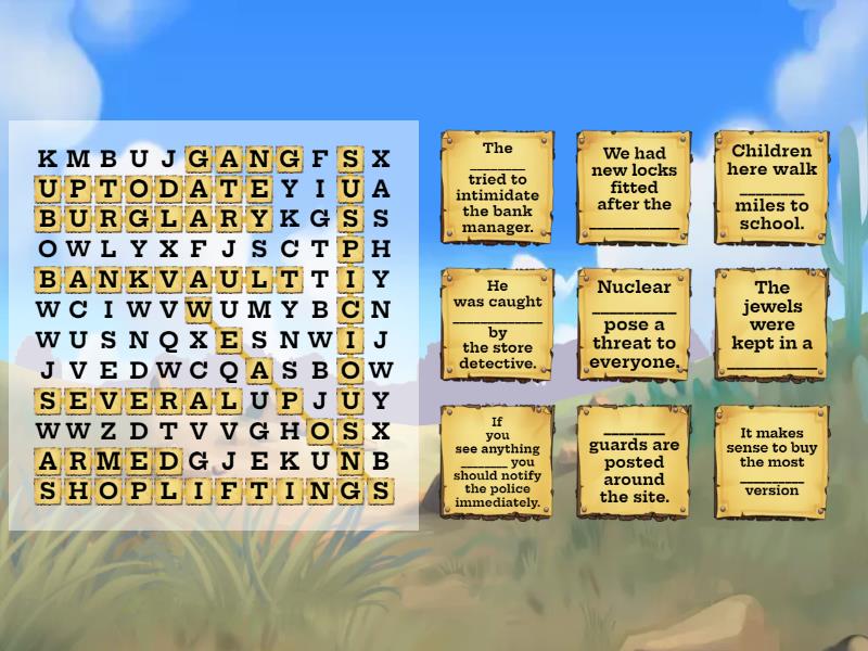 Bank_robbery review - Wordsearch
