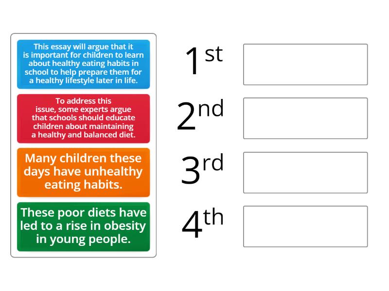 Unit 3 Writing Introduction - Healthy Diet - Rank order