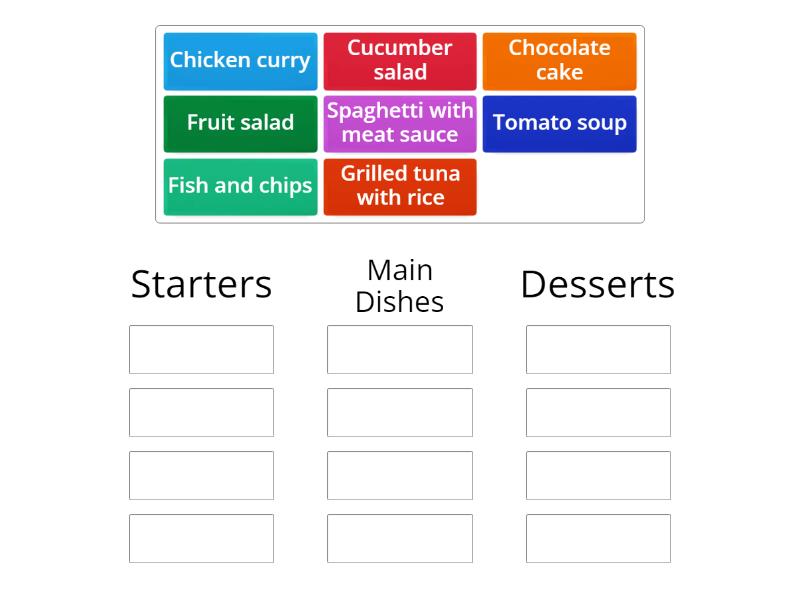 Menu - Group sort