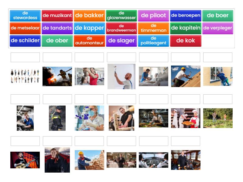 NT2 woordenschat | wat wil jij later worden? - Match up