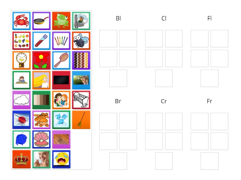 Bl Cl Fl Br Cr Fr Group Sort