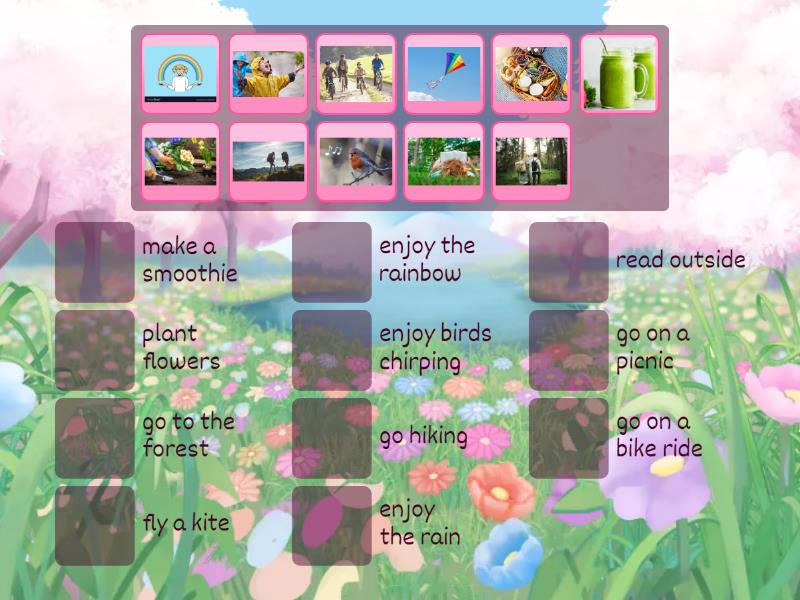 Activities in spring! - Match up