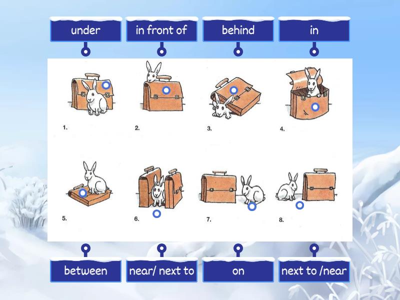 review prepositions - Labelled diagram