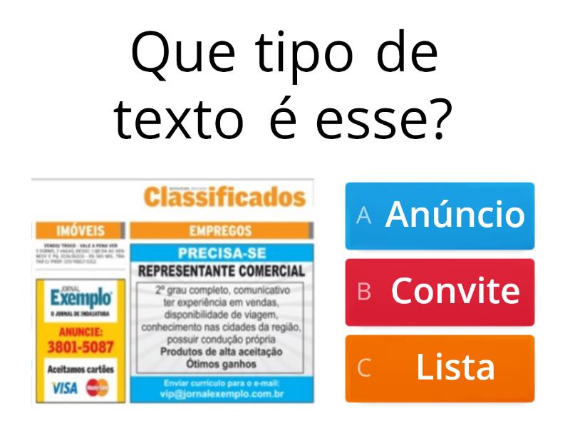 Gêneros Textuais - Atividade Semana 33 - TURMAS: 31, 41, 51, 52 E 53 ...