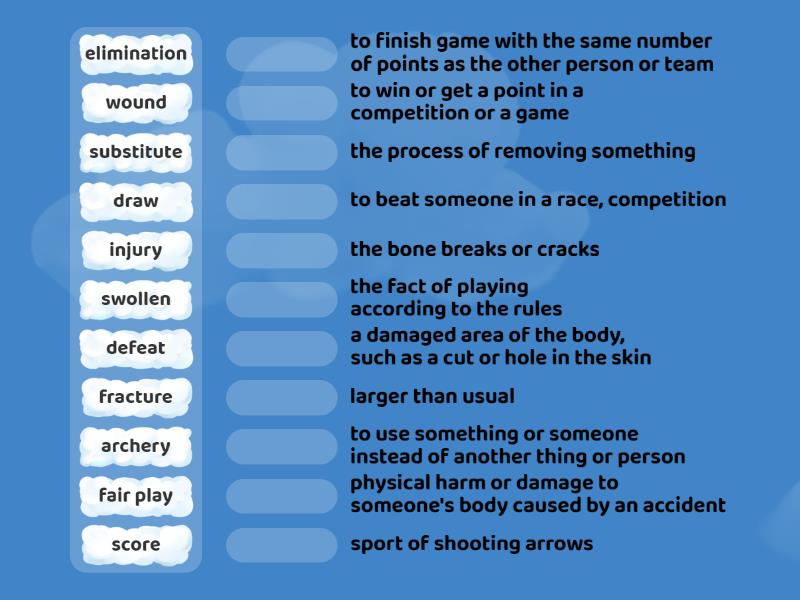 Unit 10 - Match up
