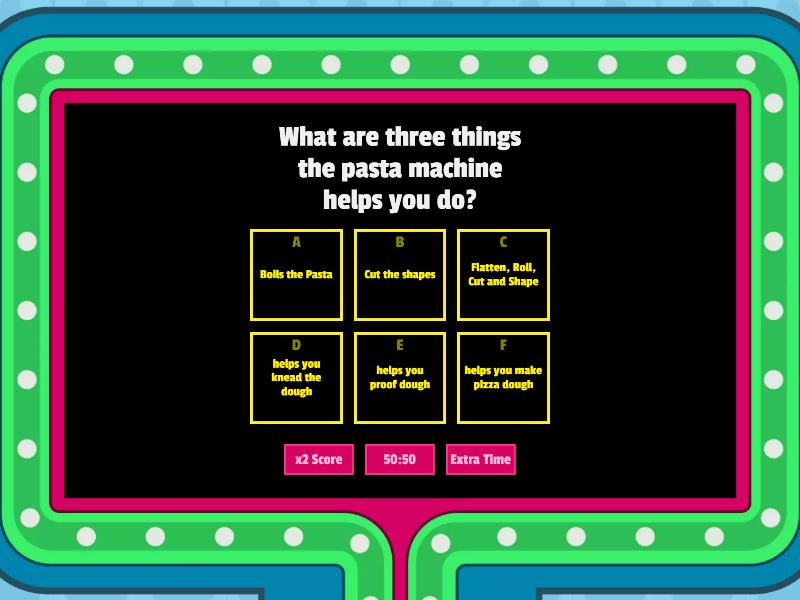 The Pasta Machine - Gameshow quiz