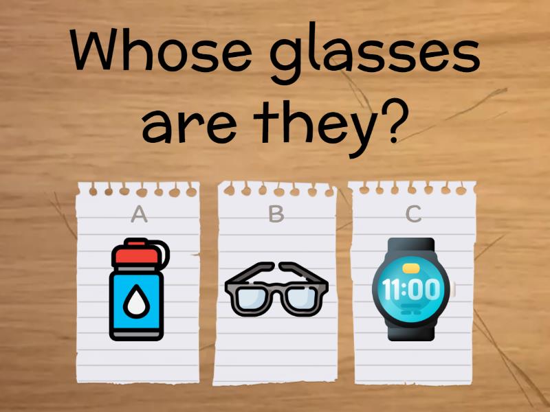 Whose is it? Whose are they? - Quiz