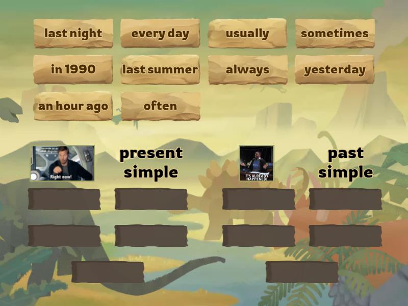 Present and past simple - Group sort