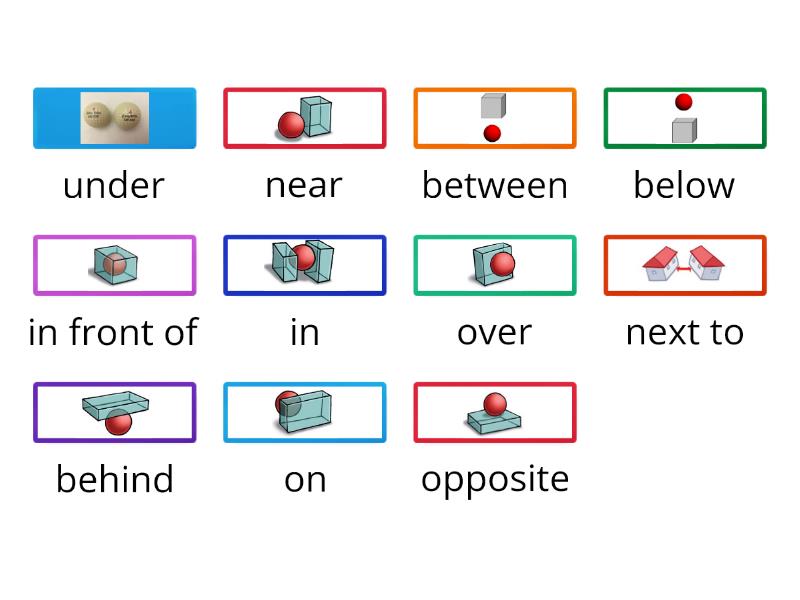 Prepositions of Place for starters - Unscramble