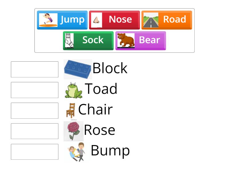 M2S2: the Rhyming words! - Match up