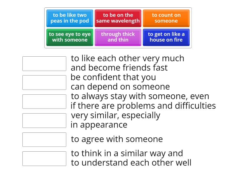 C1.2 Class 33 Task 1b Part A Good Relationship - Match up