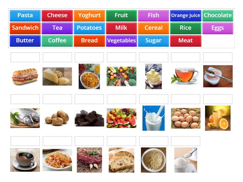 Food and Drinks MATCH - Match up