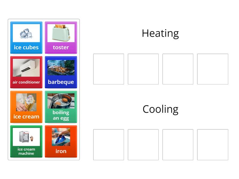 Heating and cooling sorting - Group sort