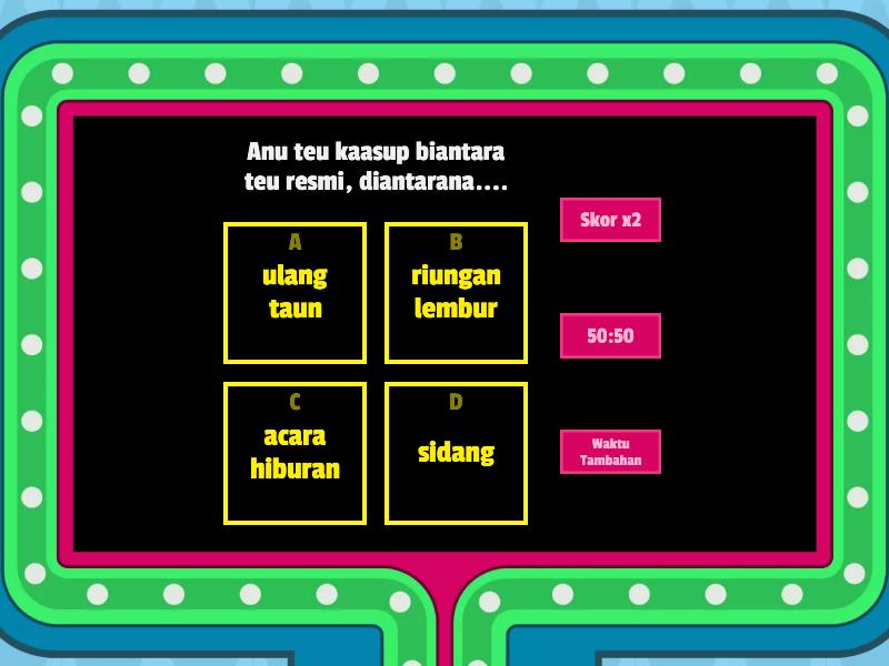 MAHAM BAGBAGAN, STRUKTUR JEUNG METODEU BIANTARA - Gameshow Quiz