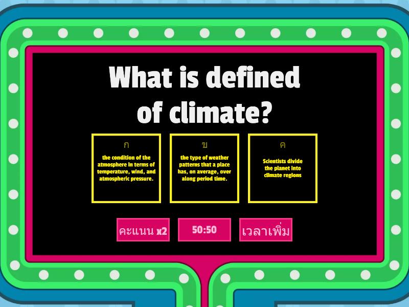 Ecology And Biomes - Gameshow Quiz