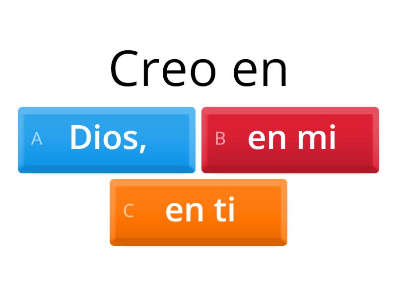 Cuestionario Del CREDO - Quiz