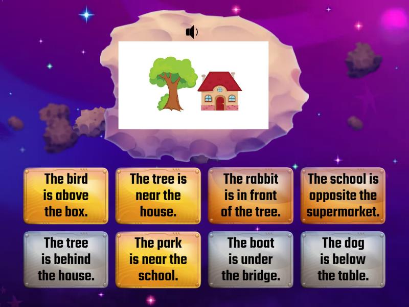 prepositions - Find the match