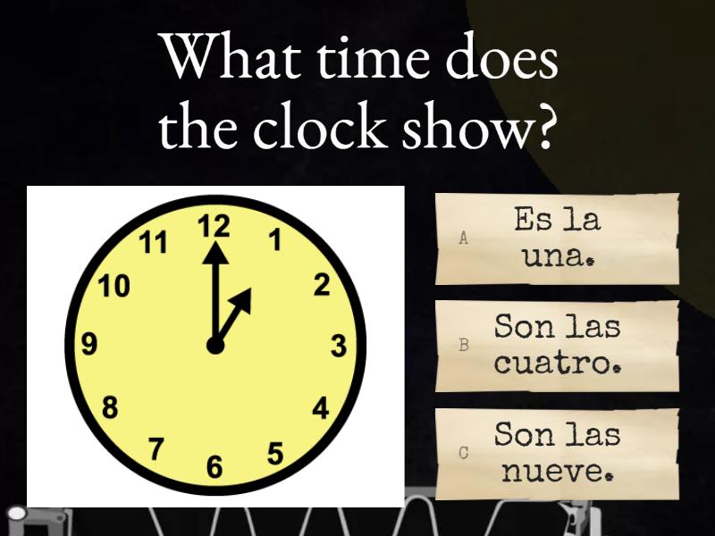 Que Es La Hora? Telling Time In Spanish To The Hour - Quiz