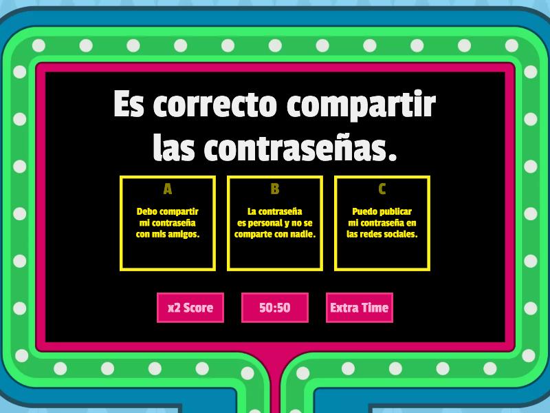 USO CORRECTO DE LAS TIC - Gameshow quiz