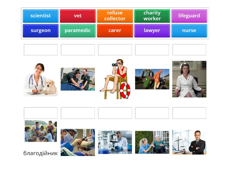 OWN IT 2 unit 4 professions jobs - Match up