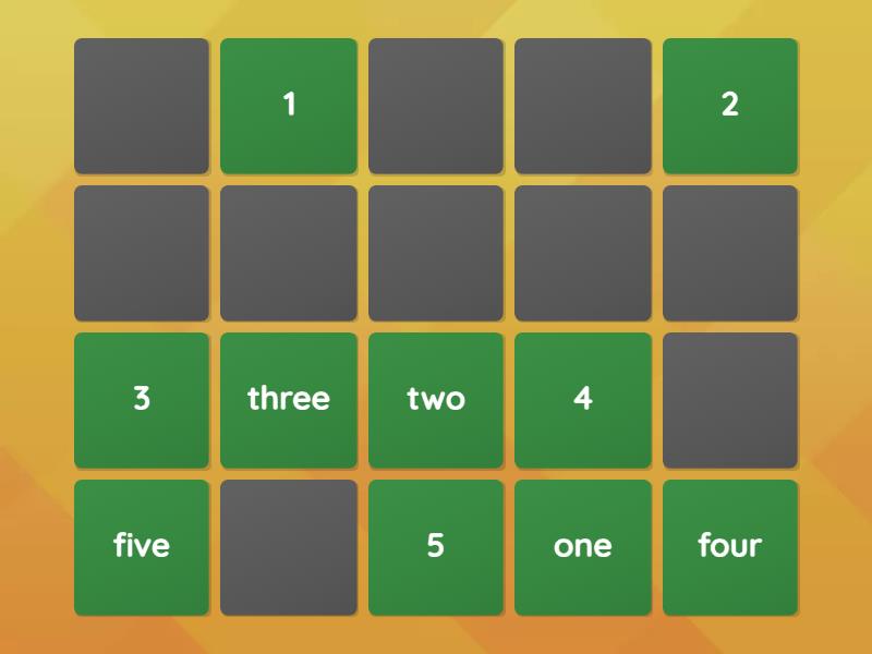 1~10 number flop - Matching pairs