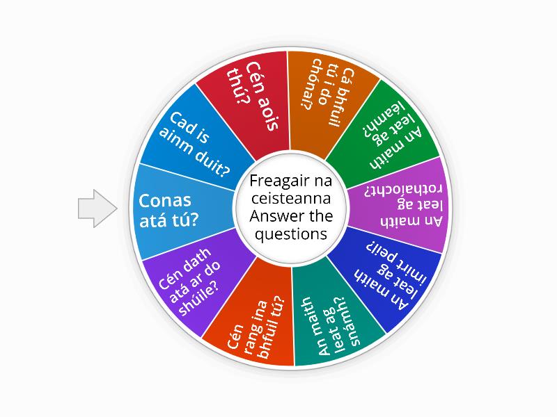 Ceisteanna - Spin the wheel