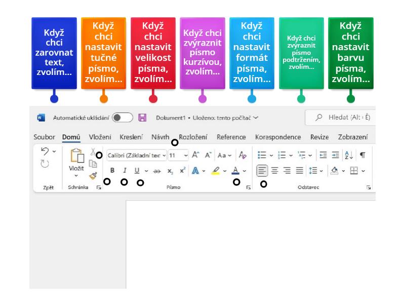 MS WORD - formátování - Labelled diagram