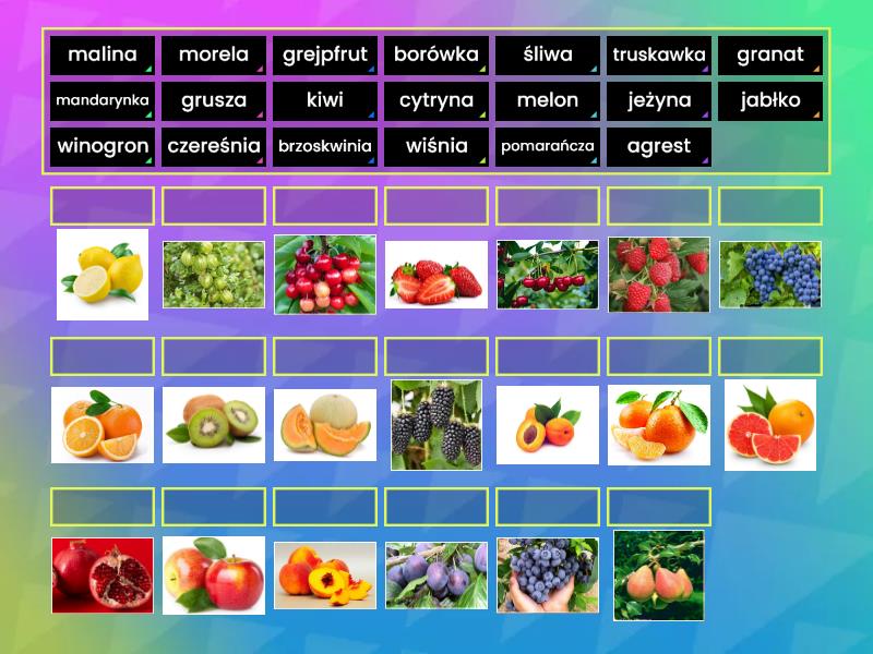 Owoce i jagody - Match up
