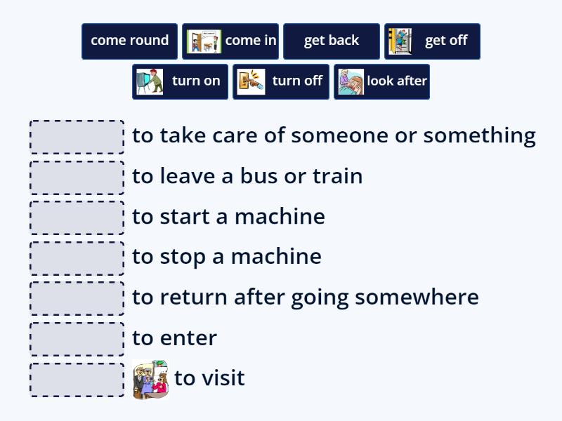 Phrasal verbs Unit 1 - Match up