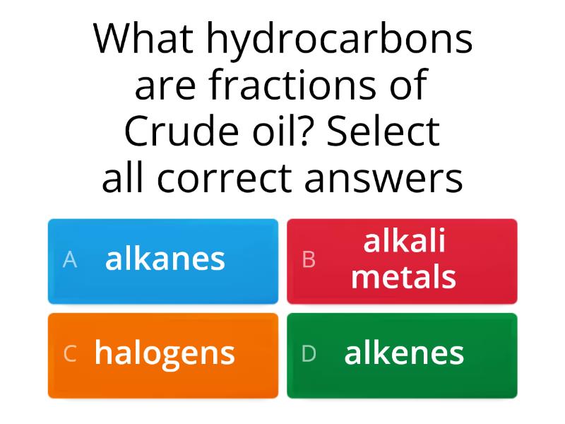 alkanes and alkenes - Quiz