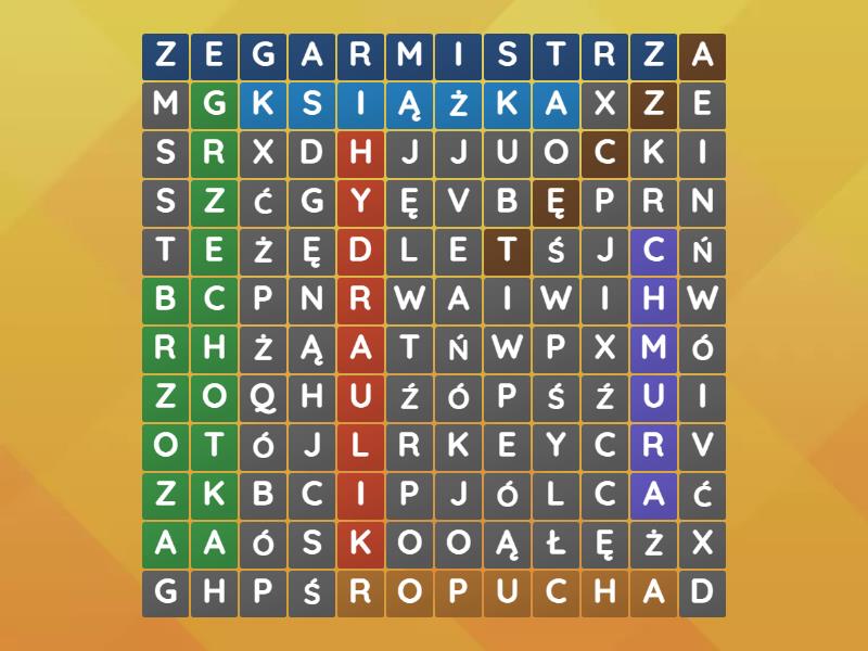 Sprawdzian Z Polskiego Klasa 4 Rzeczowniki Rzeczowniki -klasa 4 - Wordsearch