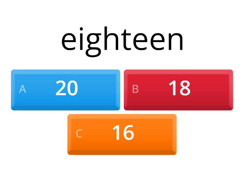 Magic Box 3 Unit 1 Numbers 10-20 - Quiz
