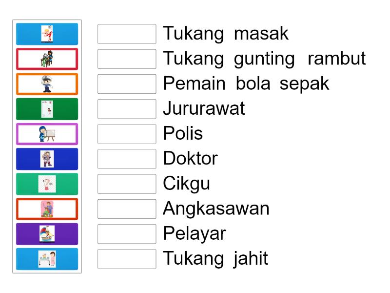 padankan gambar dengan perkataan - Match up