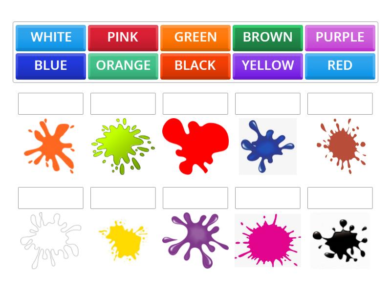 color (10 color) inglese classe prima primaria - Match up