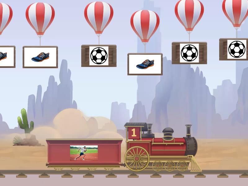 Sports Train - Balloon pop