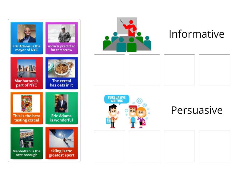 persuasive vs informative speeches worksheet