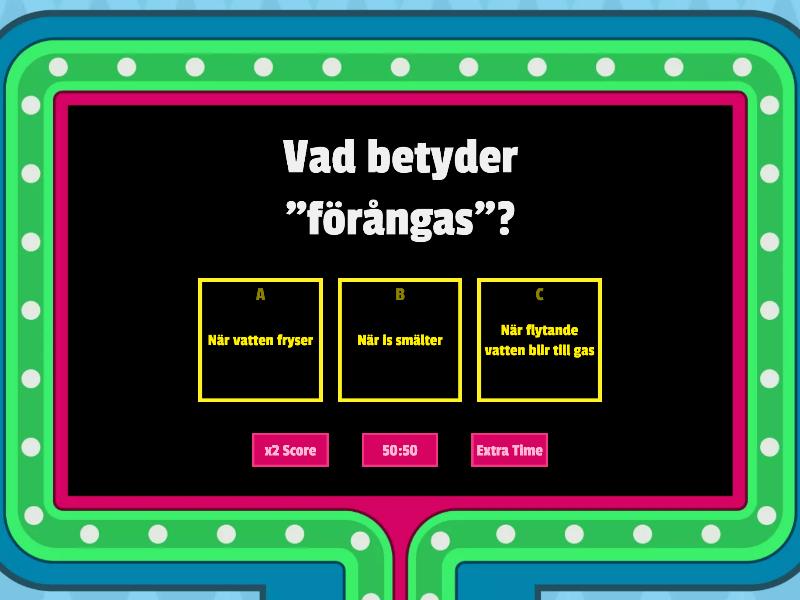 Kemi - Vatten - Gameshow Quiz