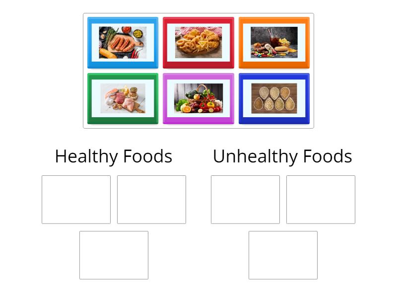 Healthy vs. Unhealthy Foods - Group sort