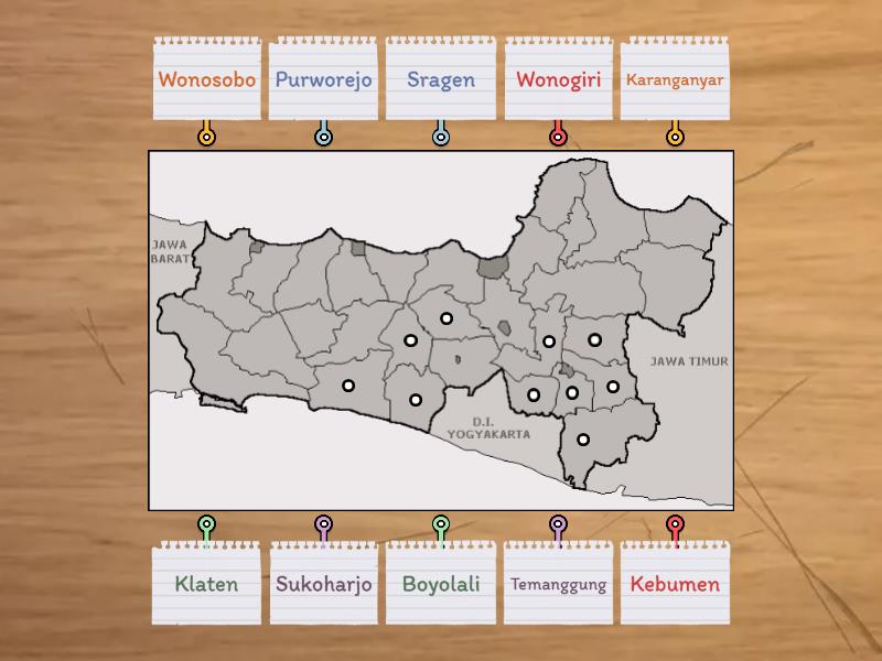 Map jateng ️ - Labelled diagram