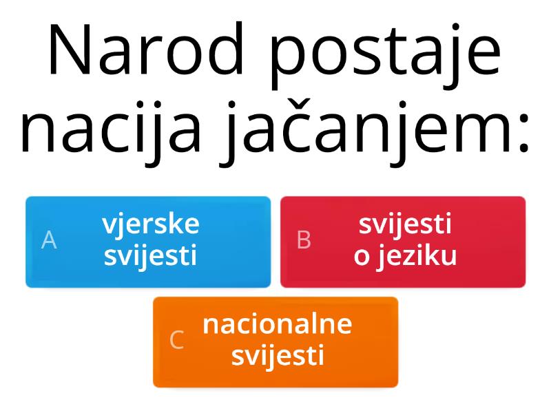 5. HRVATSKI NARODNI PREPOROD ILI ILIRSKI POKRET - Kviz