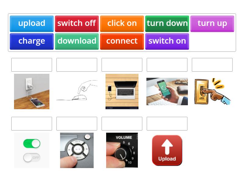 Technology verbs (kids + teens) - Match up