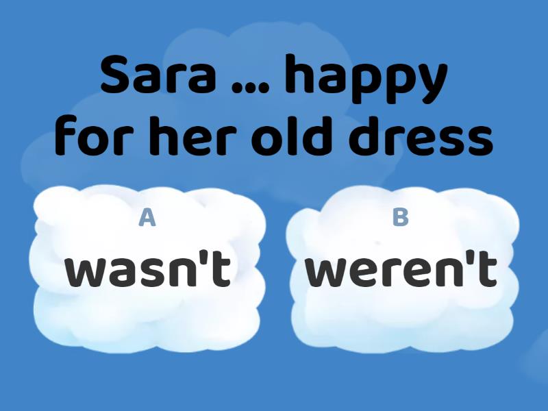 (Past simple of the verb to be (was were - Quiz