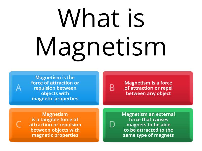 Magnetism & Electromagnetism - Quiz